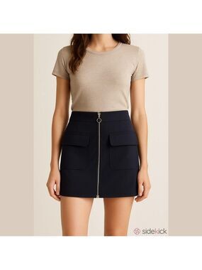 Forever 21 Navy Blue Mini Skirt - Size M
